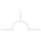 Ekena Millwork Ericson Architectural Grade PVC Gable Bracket, 108"W x 54"H x 2"D x 4"F, 12/12 Pitch GBP108X54X0204ERI00 - alternate 5